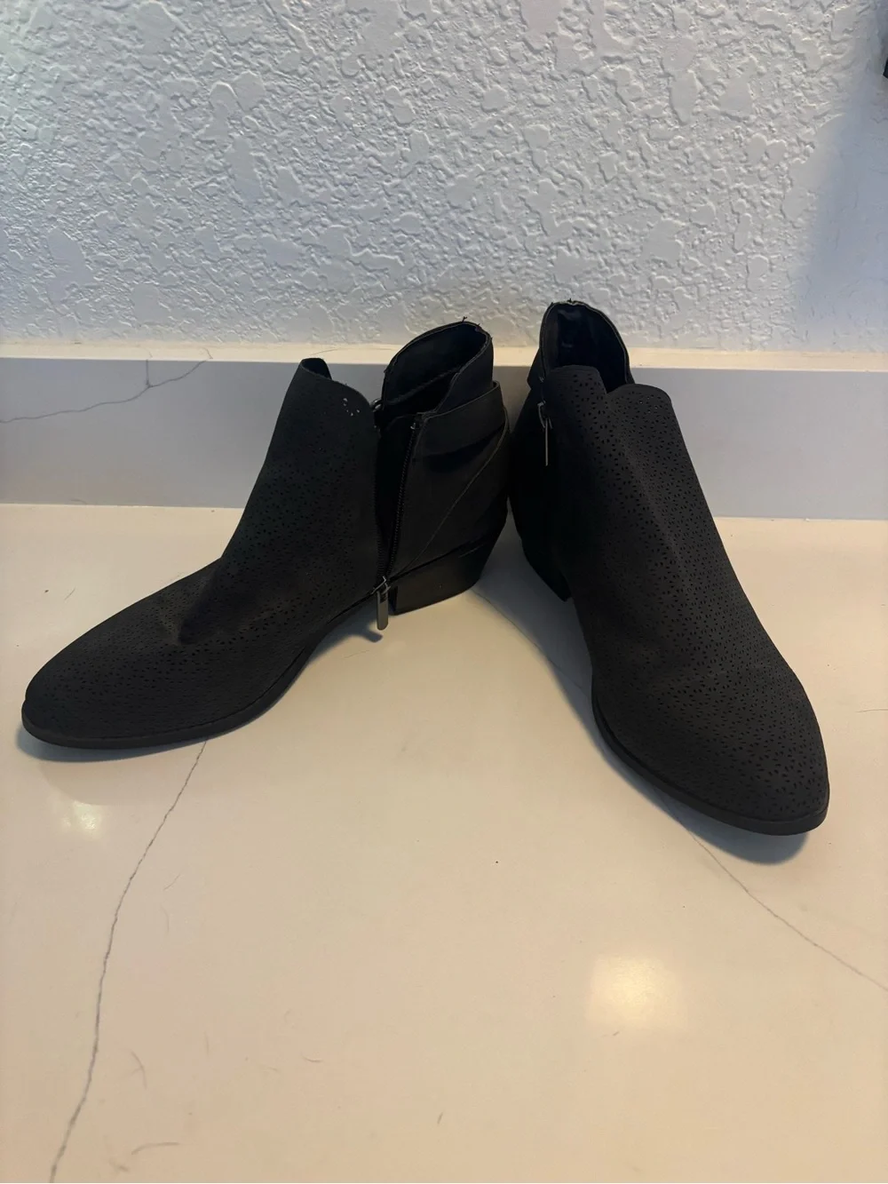 torrid Black Perforated Ankle Booties